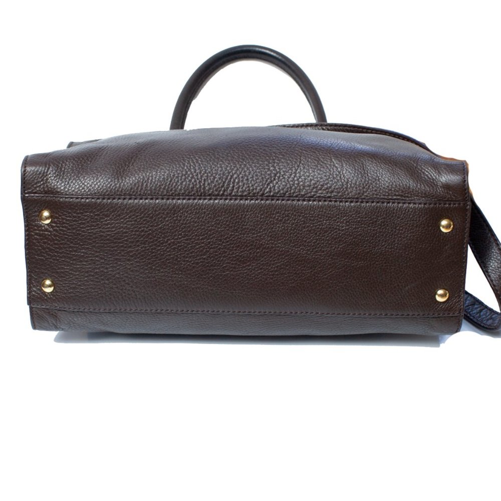 Michael Kors Hamilton Brown Carry All Leather Bag - Picture 7 of 10